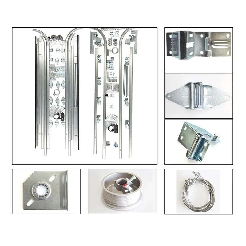 JST 9x8 / 8x7 / 12x7 / 9x7 Single / Double  Electronic Insulated Clear Glass Panel Car Garage Door For House