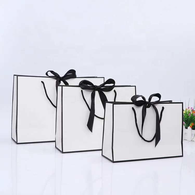 Folding Gift Custom Kraft Paper Box With Ribbon Premium Recycled Paper Box Packing
