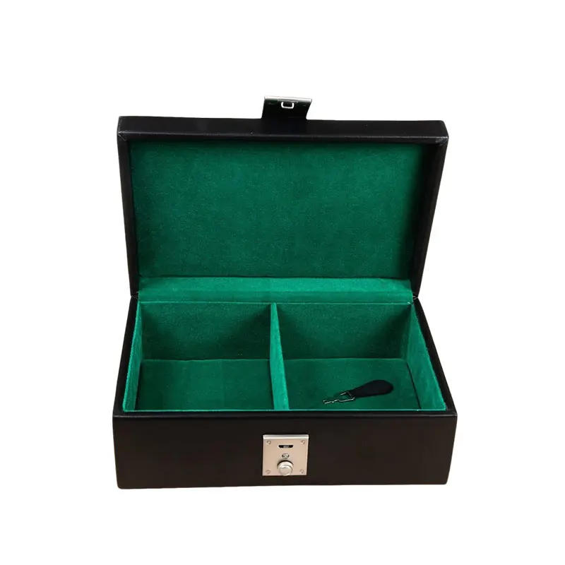 Factory Direct Custom New Design 2 Compartments Jewelry Holder Luxury Leather Storage Box For Chess Pieces