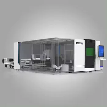 tube and plate fiber laser cutting metal machine with round tube rectangular square  steel pipe