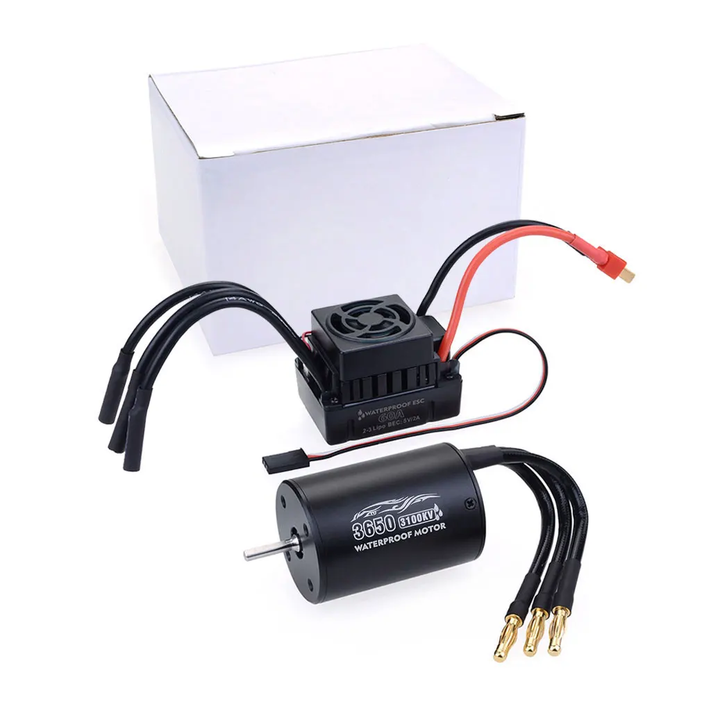 Surpass Hobby 3650 sensorless motor + 60A ESC waterproof motor combo  for rc boat remote control boat