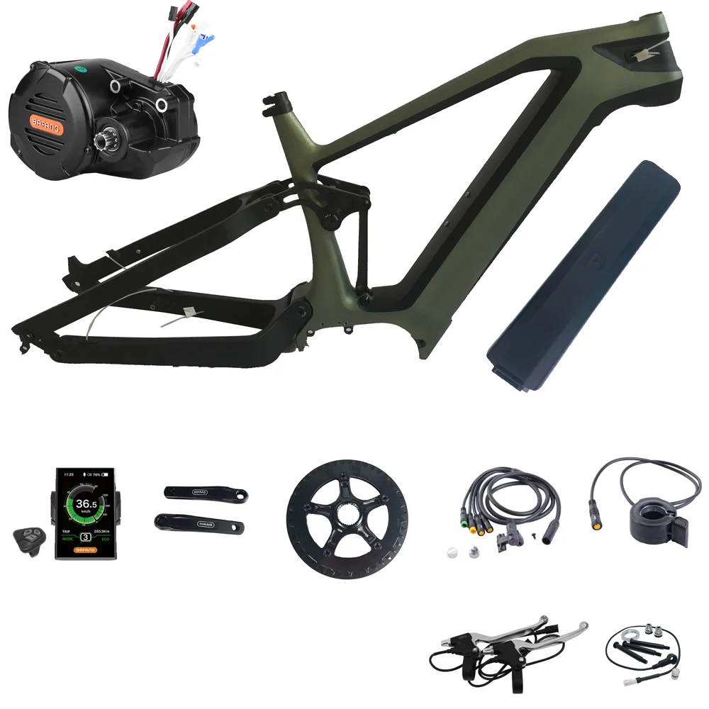 Карбоновая рама Joyebikes для электровелосипеда полноподвесная bafang M620