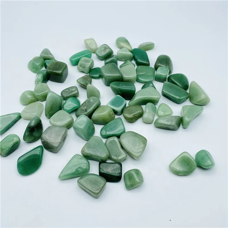 Natural stone green aventurine polished tumble gravel stone for decoration