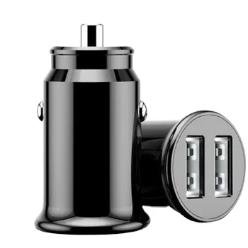 
Hot Dual USB Car Charger 5v 2.4A Mini CarCharger For Universal Phone With USB A Cable 