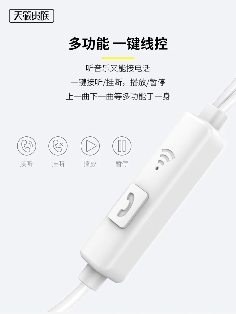 retail package  fashionable 3.5mm  handfree wired earphone