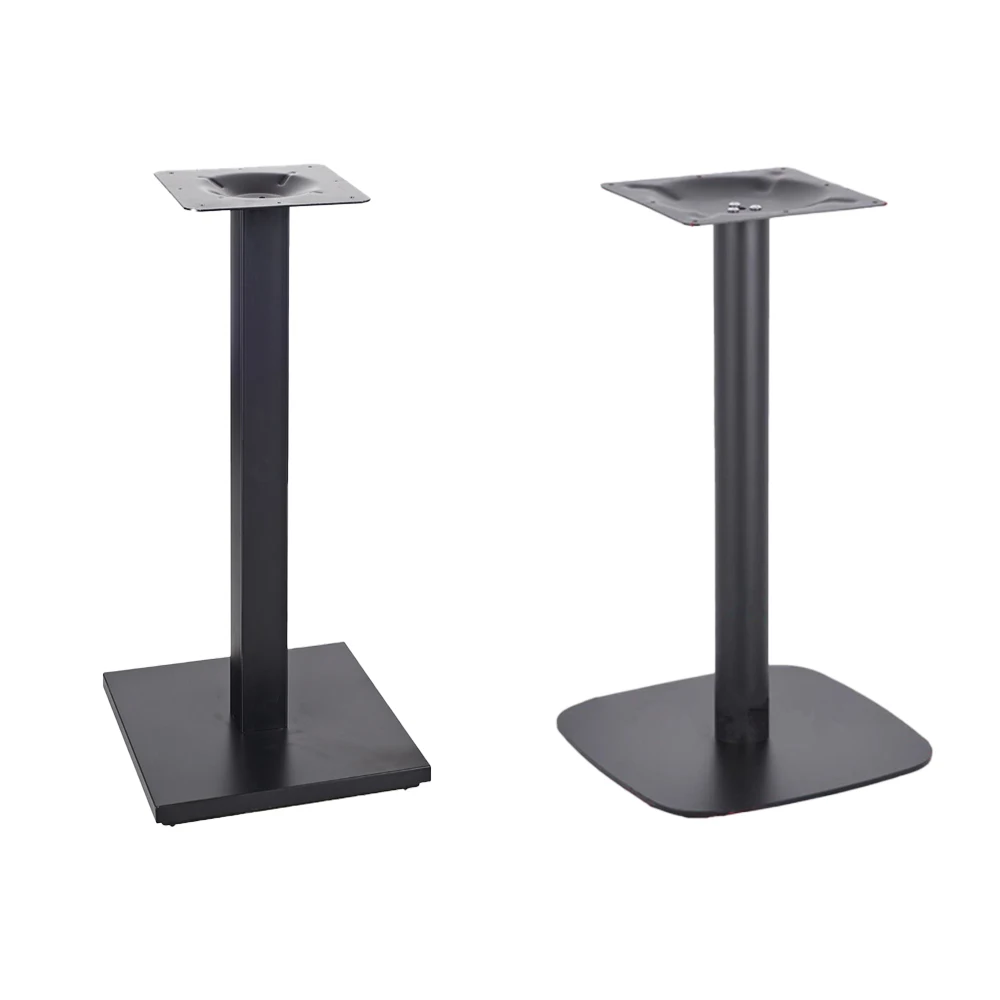 Unique Design Classic Contemporary Decoration Square Round Restaurant Coffee Bar Carbon Steel Table Base