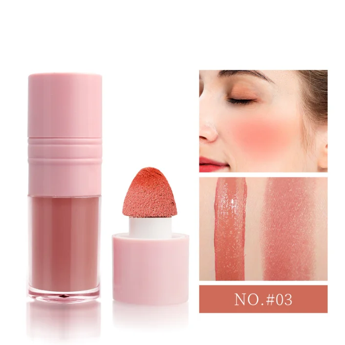 6 Colors Natural Long-lasting Makeup Cream Blush Waterproof Vegan Smooth Cheek Tint Liquid Blush