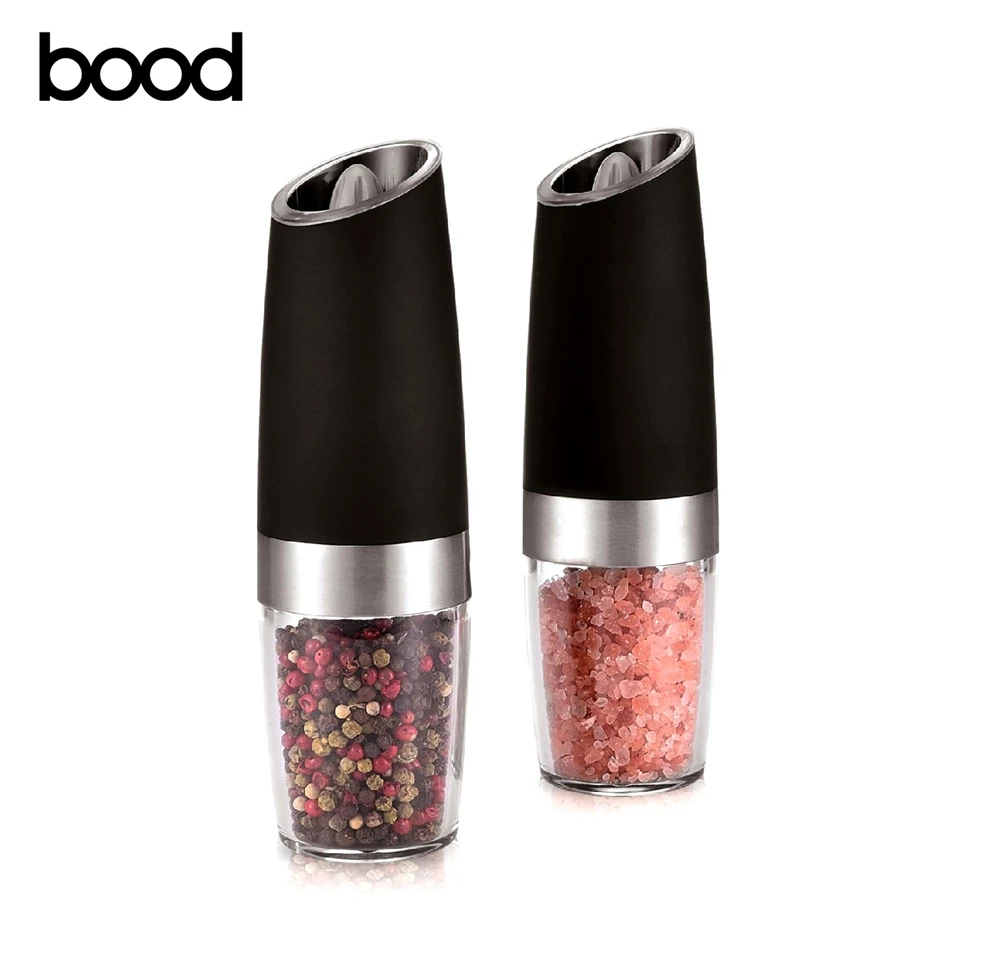 Лидер продаж на Amazon, гравитационная электрическая мельница для соли и перца, автоматическая мельница для перца и соли с регулируемым керамическим ротором