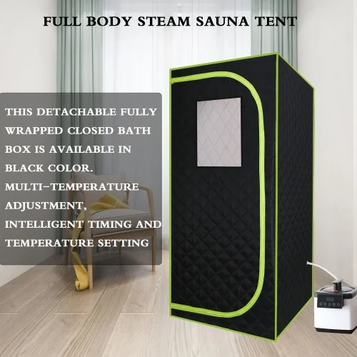 Wet Steam Personal Folding Home Portable Steam Sauna Tent Portable 2.6L Steam Wet Sauna Room SPA Whole Body Sauna Tent