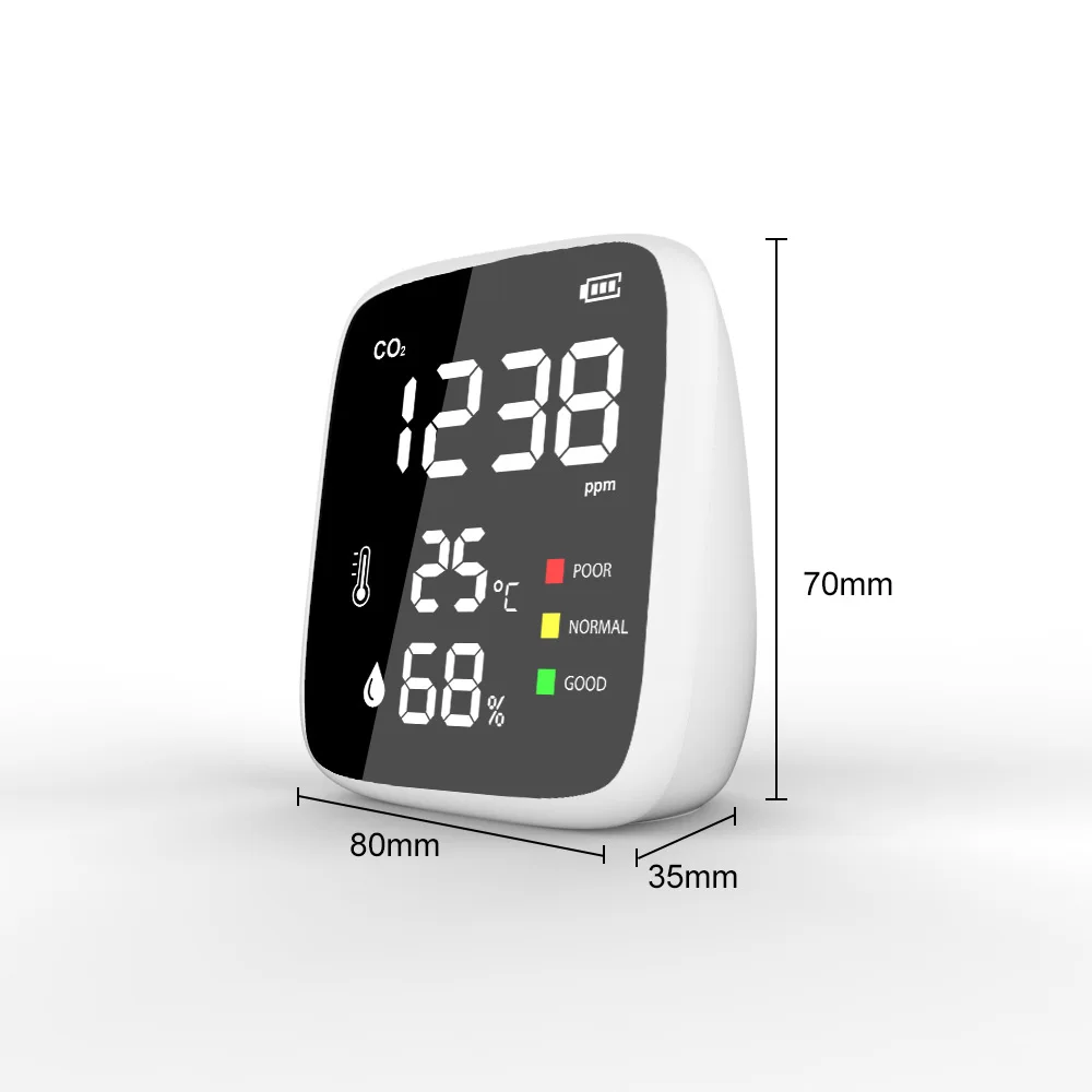 Air Quality Detector Indoor air monitor high Accurate Measure CO2 24-hour real-time detection and recording co2 ppm meter co2