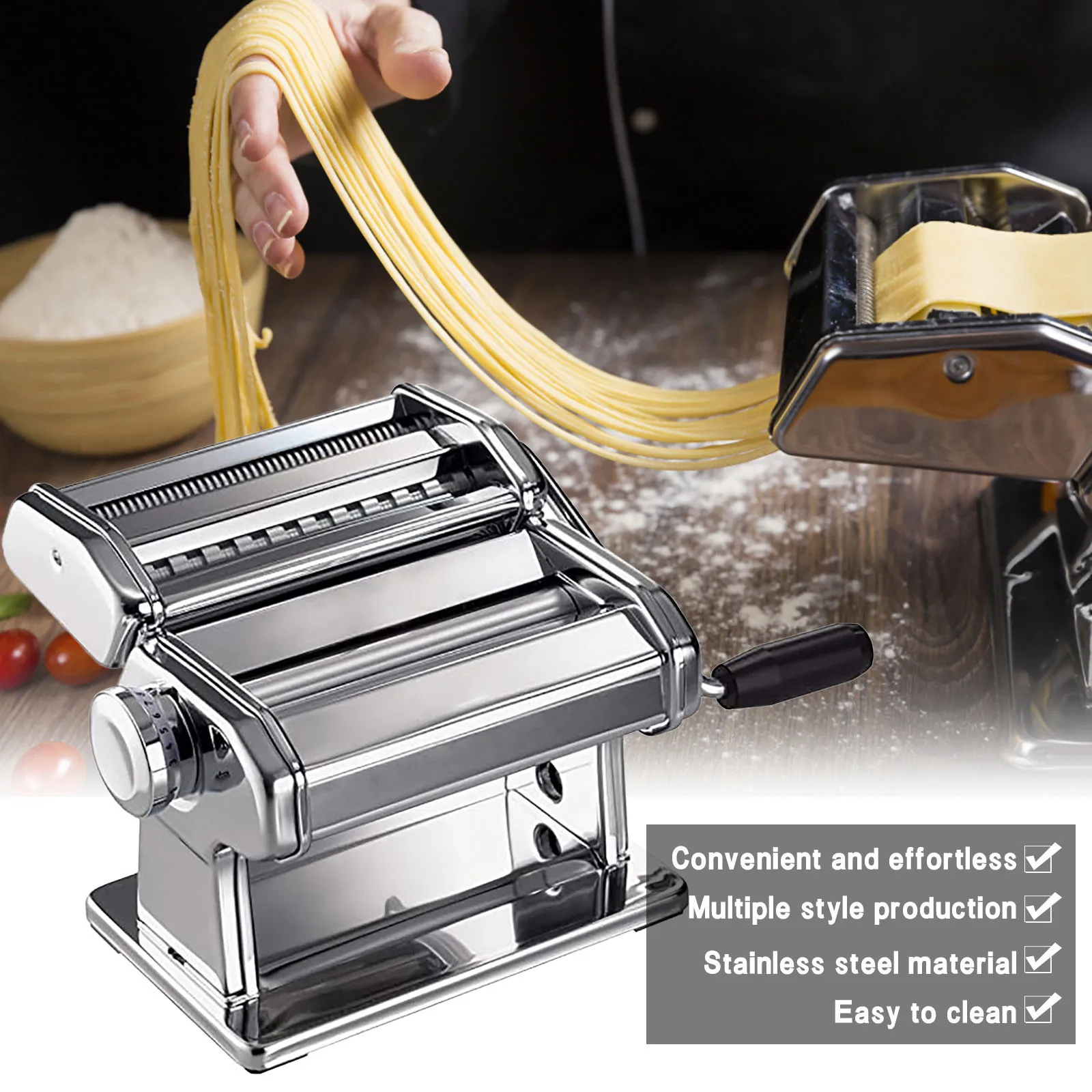 Pasta Machine Noodle maker Dough press Stainless Steel