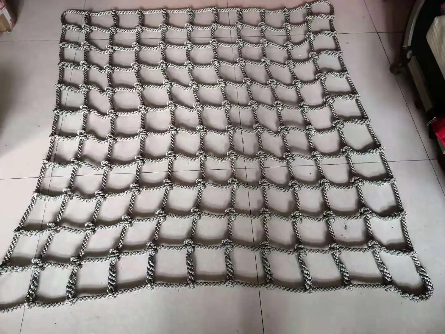 black woven nylon stair railing rope mesh