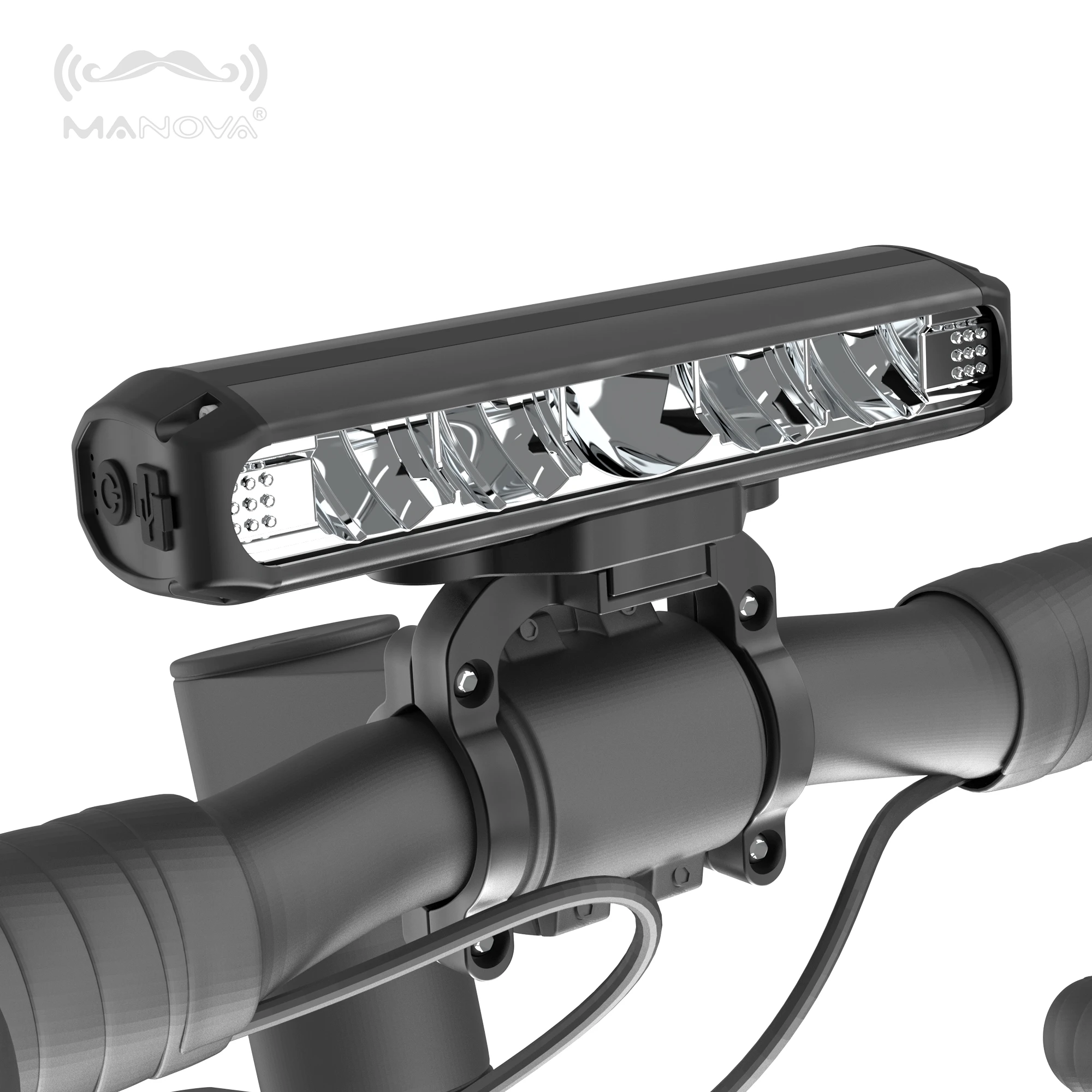 3000 lumens bicycle front headlights retro 8000mAh battery bright cycle lights waterproof led metallic bike headlight