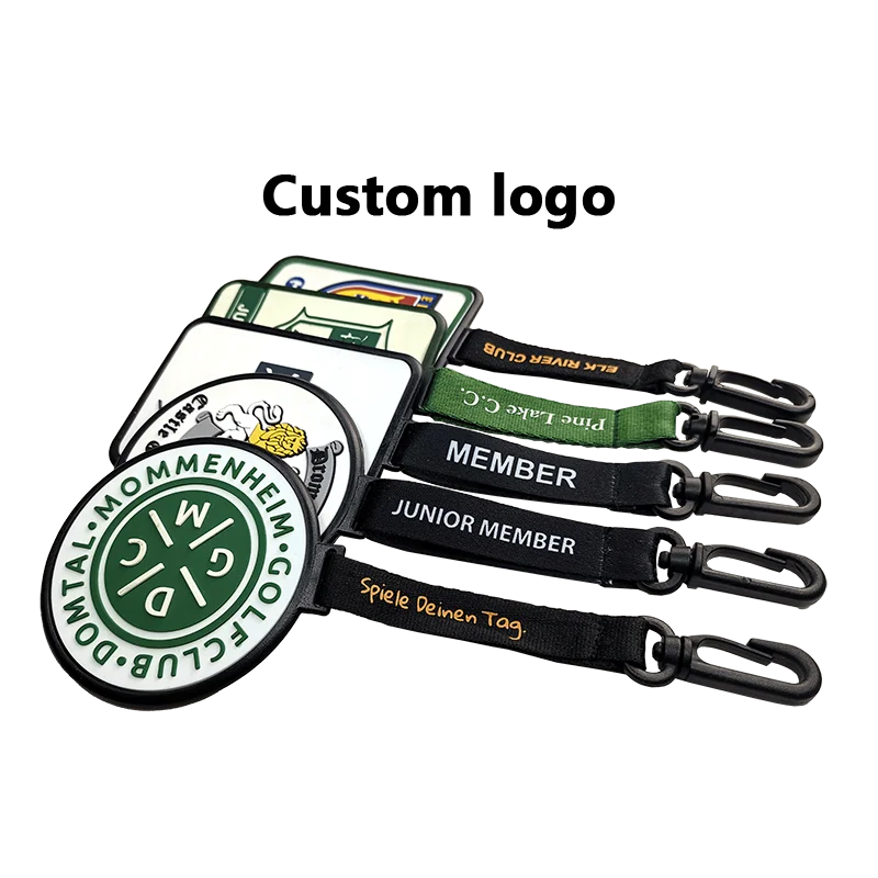 Wholesales Promotional Custom Logo 3D Rubber Custom Blank Golf Bag Tags