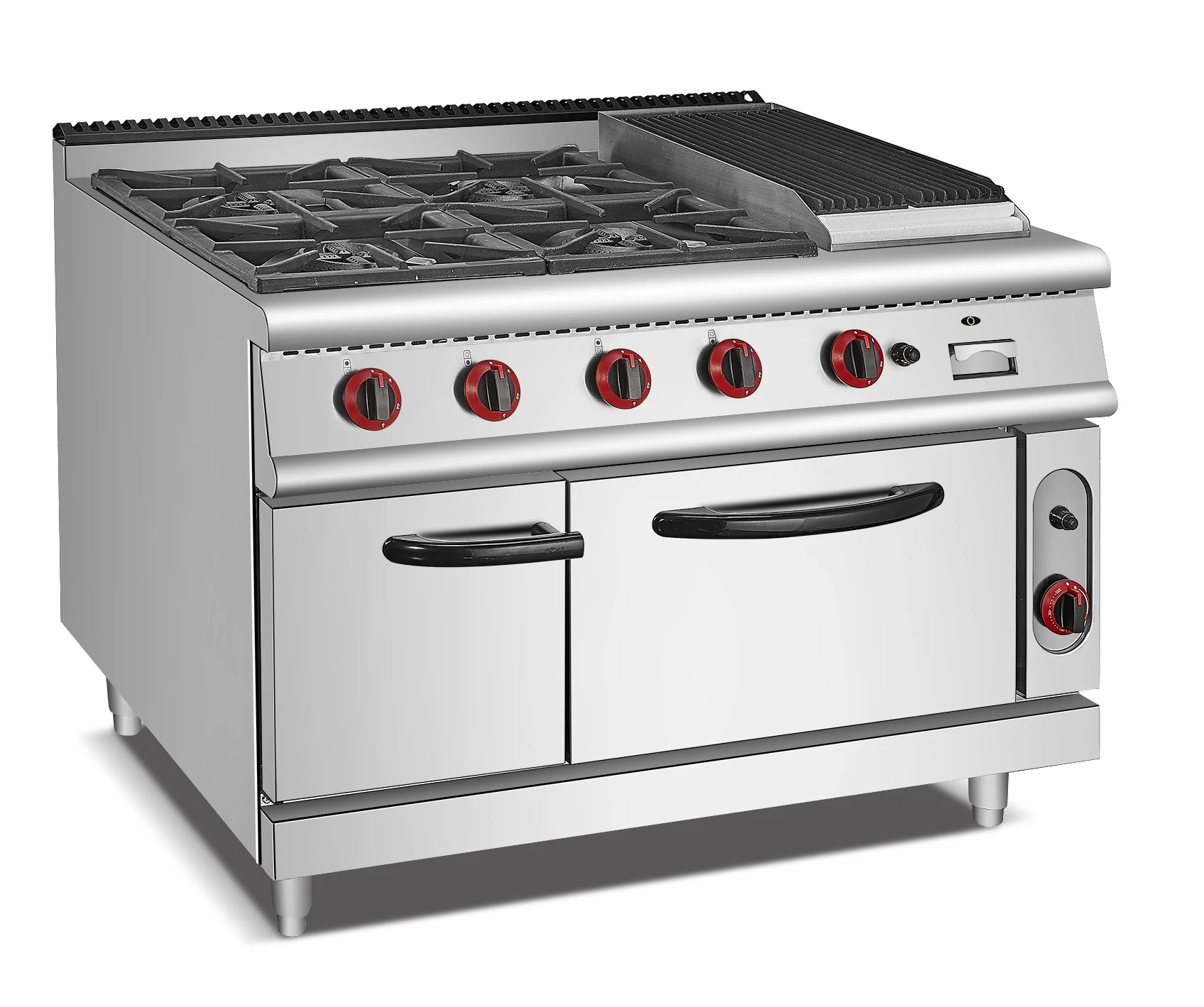 Большая Бытовая газовая плита с духовкой, кухонные приборы, 6 горелок, пропановая плита и плита, газовая плита