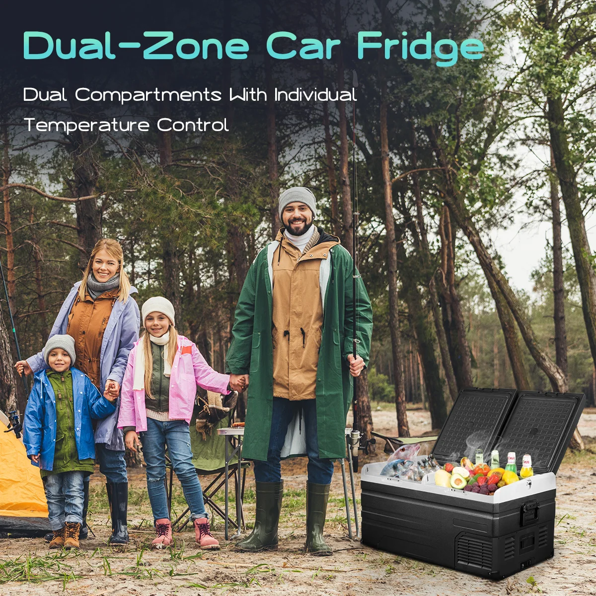 12v 24v Portable Compressor Car Fridges Truck Refrigerator 12 Volt Dc Fridge Used Camping Cooler Box Mini Deep Freezer for Car