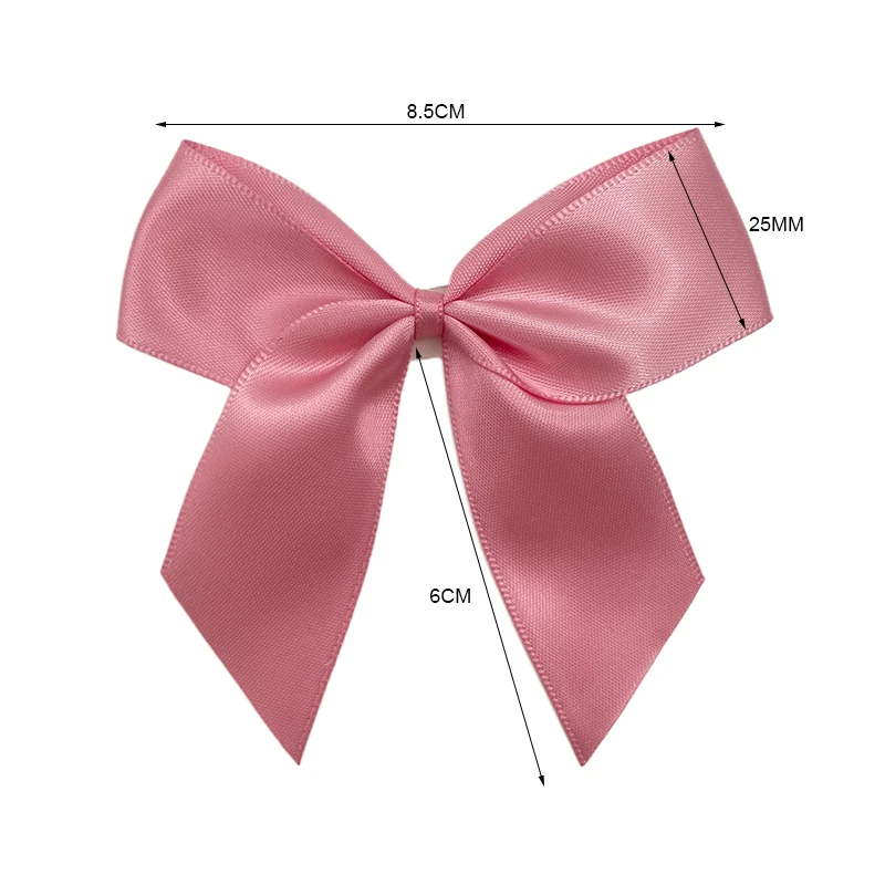 PC Ribbons 100% Polyester Handmade White Red Stain Ribbon Bows With Adhesive Tape For Wine Bottle Decoration