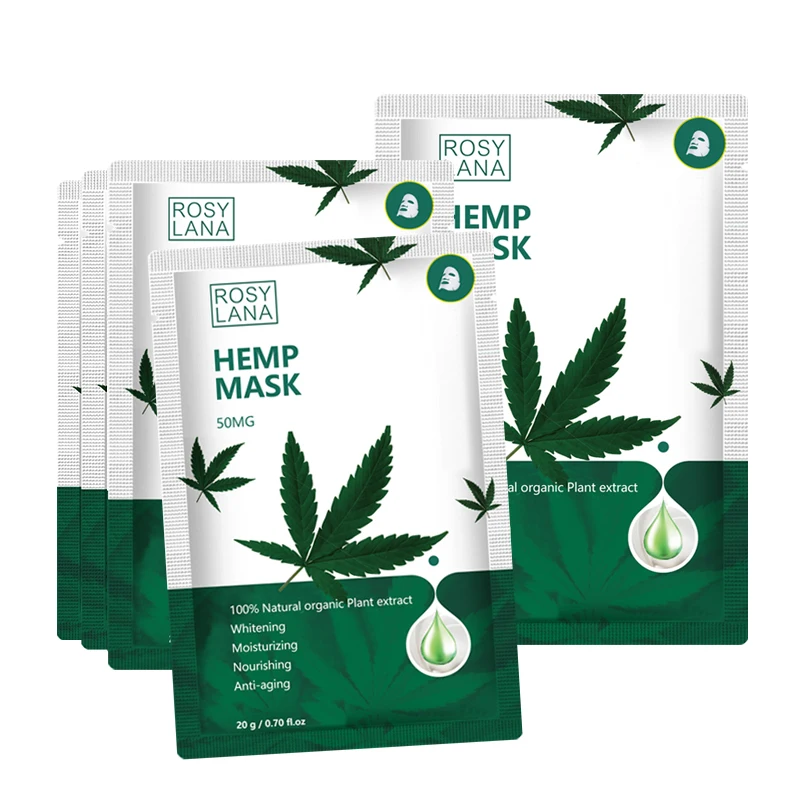 
Wholesale Natural Organic Moisturizing Anti Aging Anti-wrinkle Hemp Face Sheet Mask For Skin Care 
