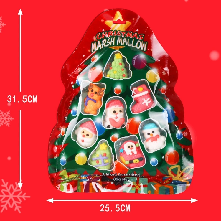 Christmas Tree Shaped Candy Packaging Box marshmallow Fruity Gummy Candy