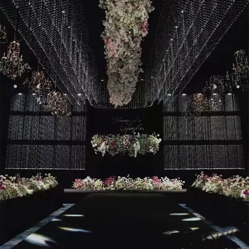 wedding acrylic crystal wall curtain for weddings decorations