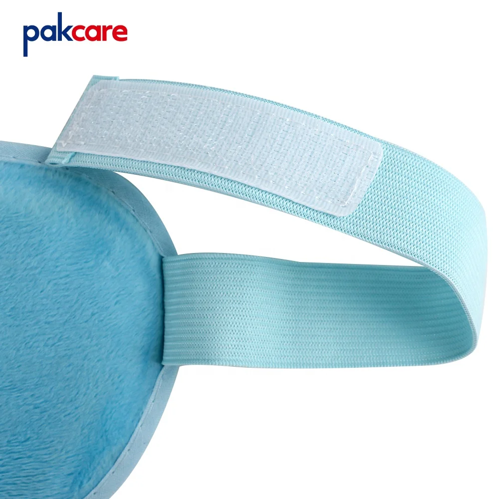 Reusable microwave heating eye cold hot compress gel beads PVC Plush back eye sleep heated mask pad