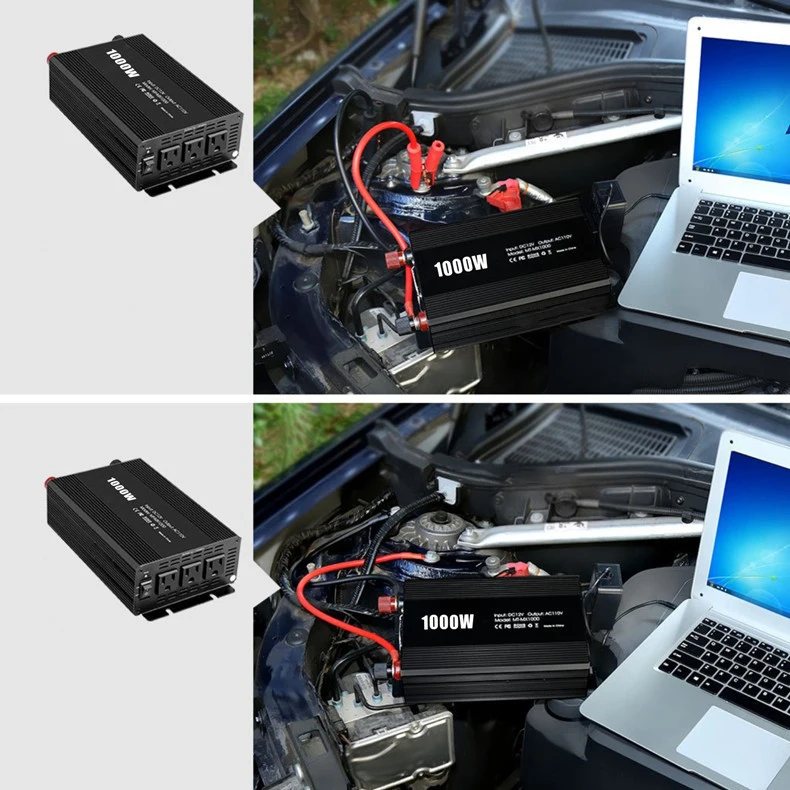 Автомобильный инвертор shenpu, инвертор 12 В в 110 В переменного тока, двойной зарядный порт переменного тока 1000 Вт