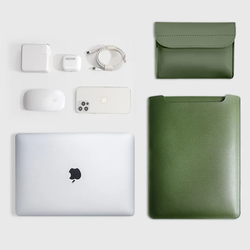 Custom 13 14 15 16Inch Thickened PU Leather Laptop Bags Protective Laptop Sleeve Case Inner Bag Notebook Computer Cover