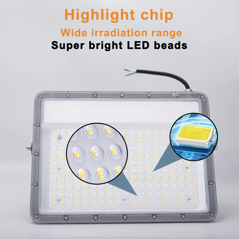 220V LED Floodlight 30W/50W/100W/140W/200W/300W/400W Aluminum SMD Chip CE Certified Cold White 6500K Road Application