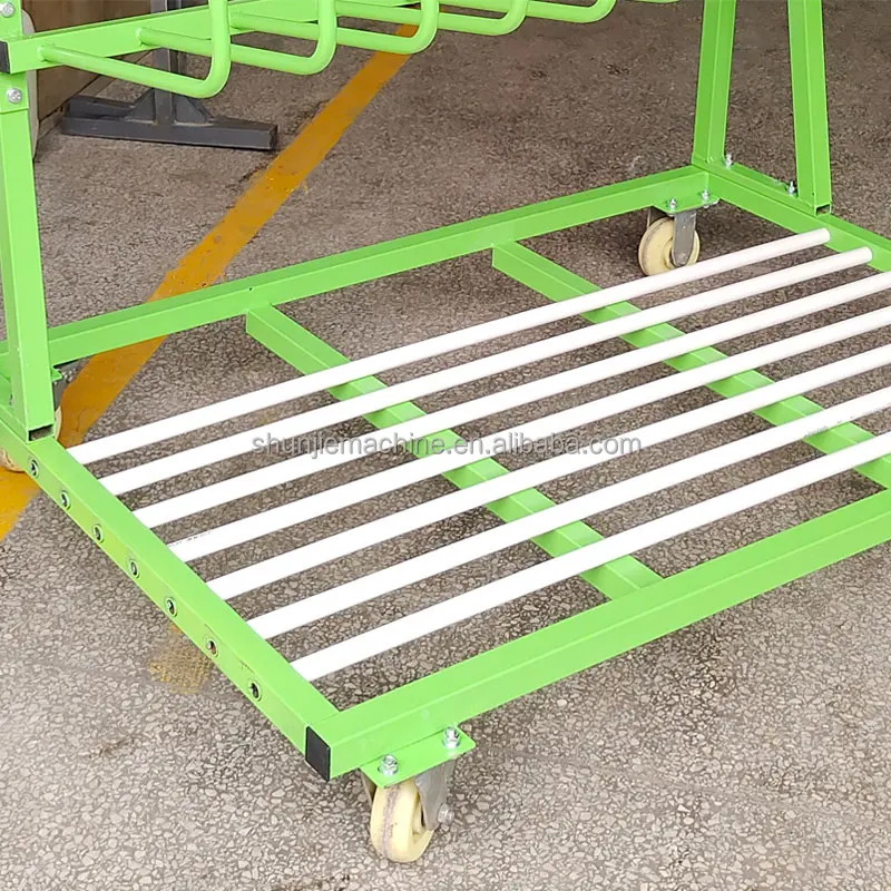 Customized three layers heavy duty aluminum profile transport cart metal storage racking shelves trolley