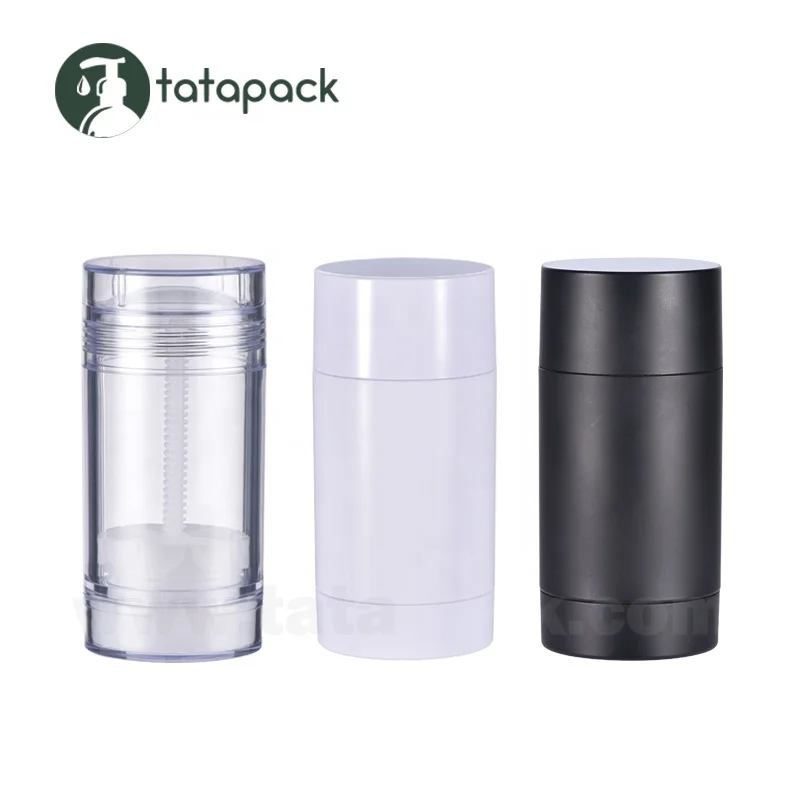 6g 15g 75ml plastic gel empty deodorant stick container 50ml 30ml cosmetic round twist up tubes packaging for deodorant stick