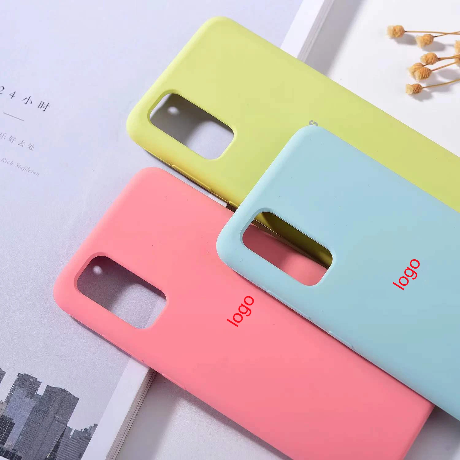 High Quality Microfibre Soft Touch Liquid Silicone Cover With Logo Mobile Phone Case For Samsung Galaxy S10 Plus note 10 plus