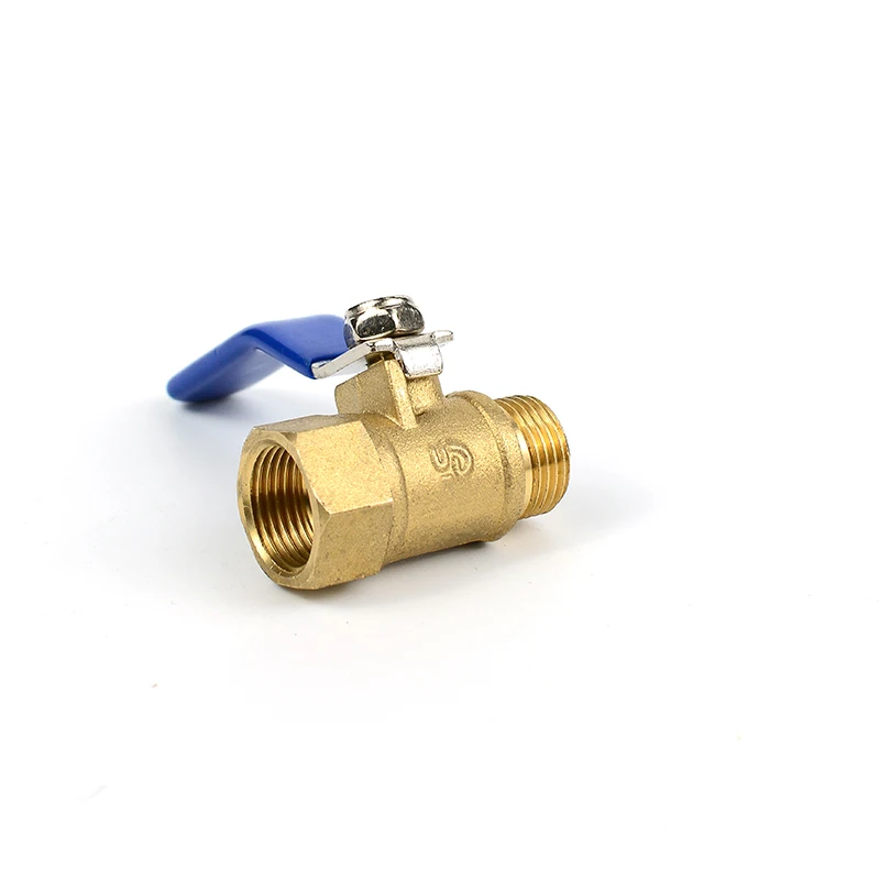 Brass Red Handle Inside and Outside 1/4 Small Ball Valve Water Switch Pipe Air Pump Valve