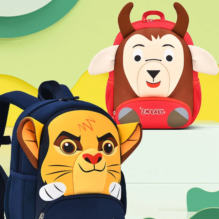 Multifunctional Factory Sale Waterproof Neoprene 3D Children School Bags For Boys Girls Kids Backpacks Primary School Bag