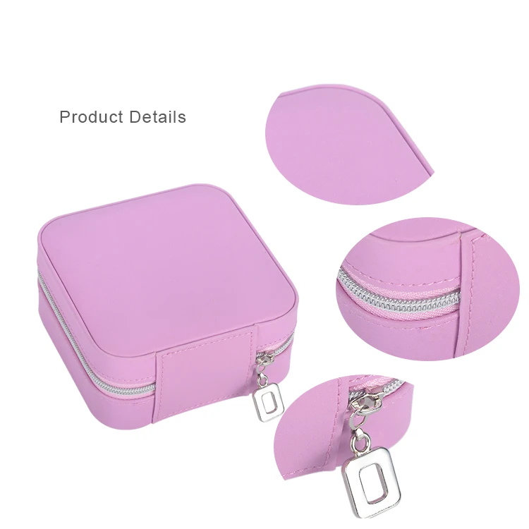 Small Ring Earring Necklace Pu Jewellery Case Travel jewelry Box Leather Jewelry Organizer