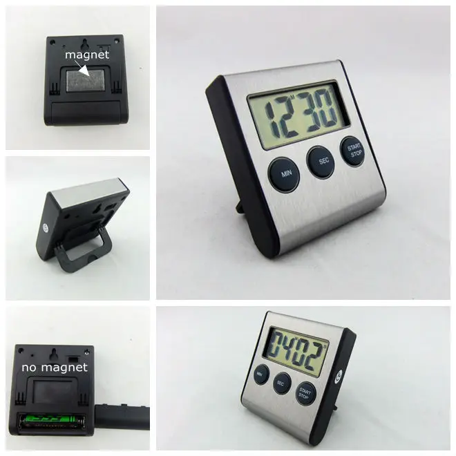 Magnetic Large Lcd Digital Kitchen Timer With Loud Alarm Count Up& Down Clock