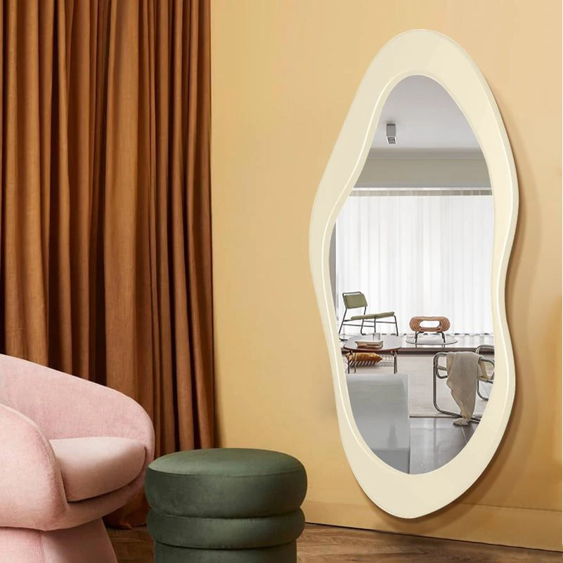 Best Selling Irregular Shaped Full-body Dressing Makeup Floor Mirror for Home Hotel Clothing Store Decoration