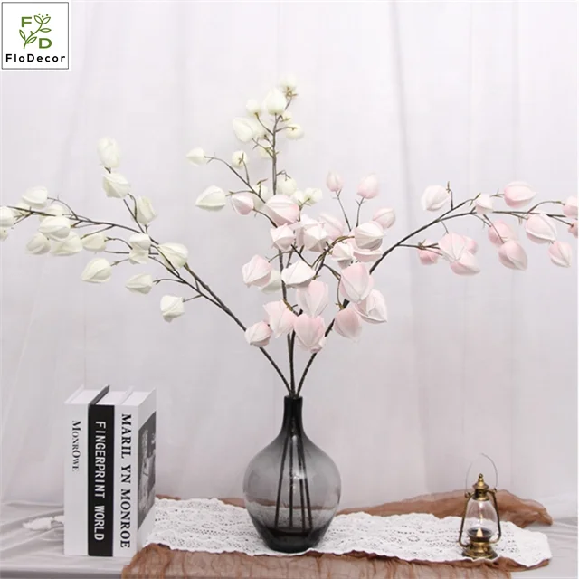 Оптовая продажа шелковые цветы Enkianthus Chinensis Physalis Peruviana Poha ягодная ветка для рождественского декора
