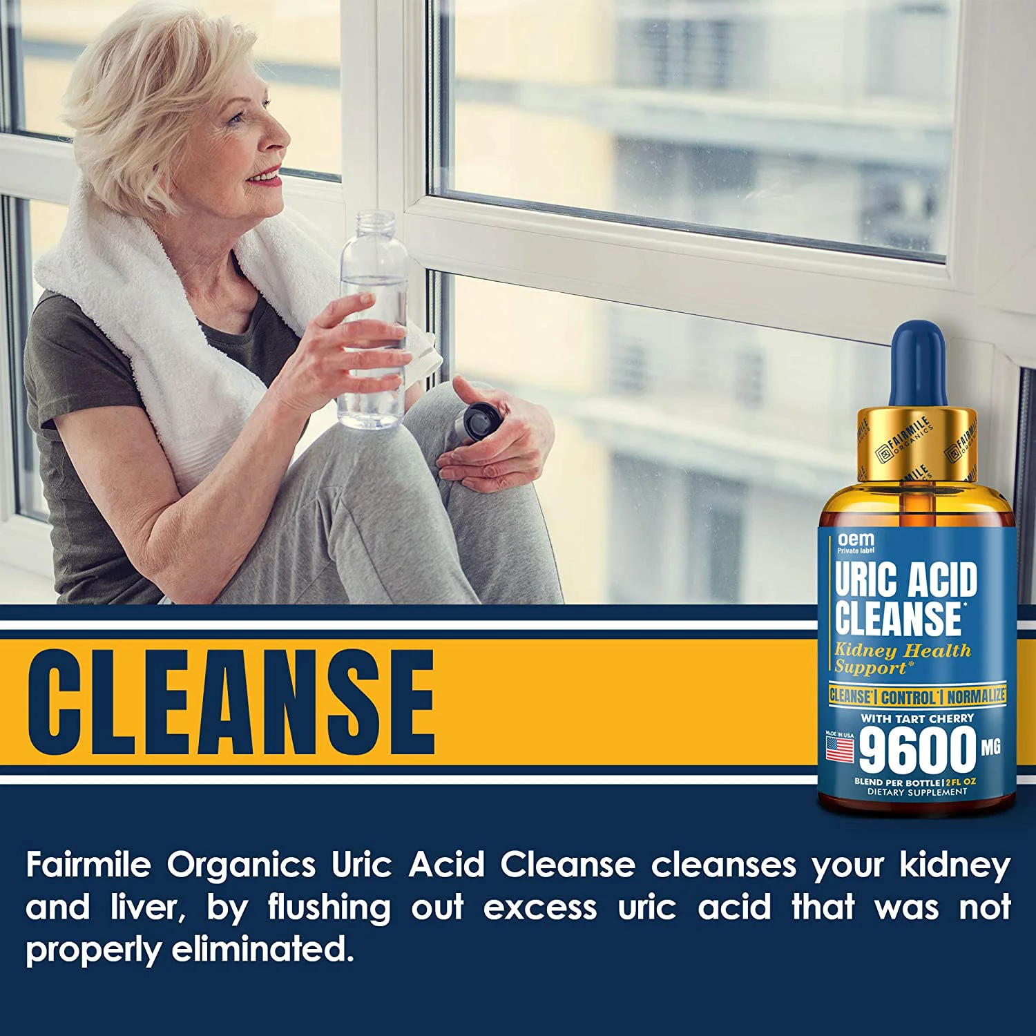  Amazon Natural Gout Relief Joint Comfort Detoxification Drops Uric Acid Cleanse with Tart Cherry Healthcare Suplement