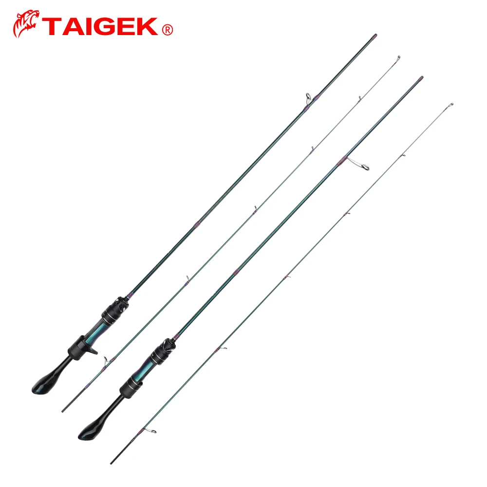 TAIGEK 1.53m 1.65m 1.8m Ultralight Carbon FUJI O GUIDE Casting Rod Crappie Panfish Ultralight Shrimp Fishing Rods