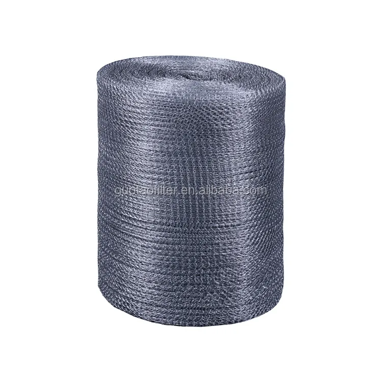 
304/316 Stainless steel knitted wire mesh for gas liquid filtration and filter tube for air liquid separation 