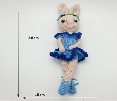 2021   Handmade crocheted doll ballet rabbit baby plush bunny