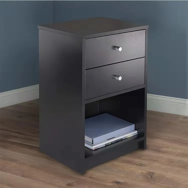 Professional Manufacture Cheap Modern Wooden Filing Cabinet With Two Drawers Small Table Wood Bed Side Table Home Furniture