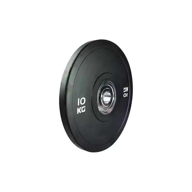 Hot selling custom wholesale gym exercise weightlifting exercise black wheel hub full rubber barbell plate