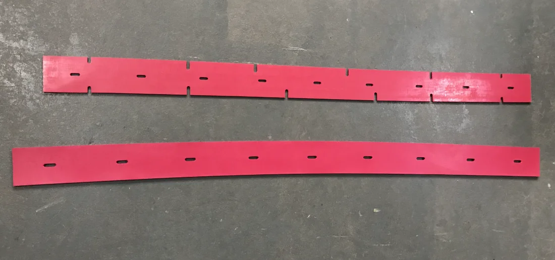 Floor scrubber brush parts squeegee blades rubber for Tennant  T300