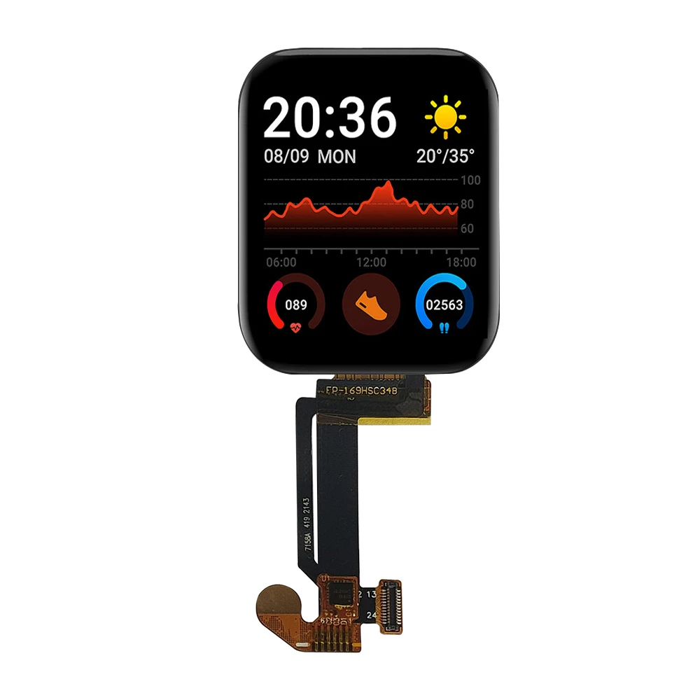 High Brightness 850cd/m2  out door use 1.69 inch TFT LCD Module 240*280 Full IPS SPI Interface tft lcd display module