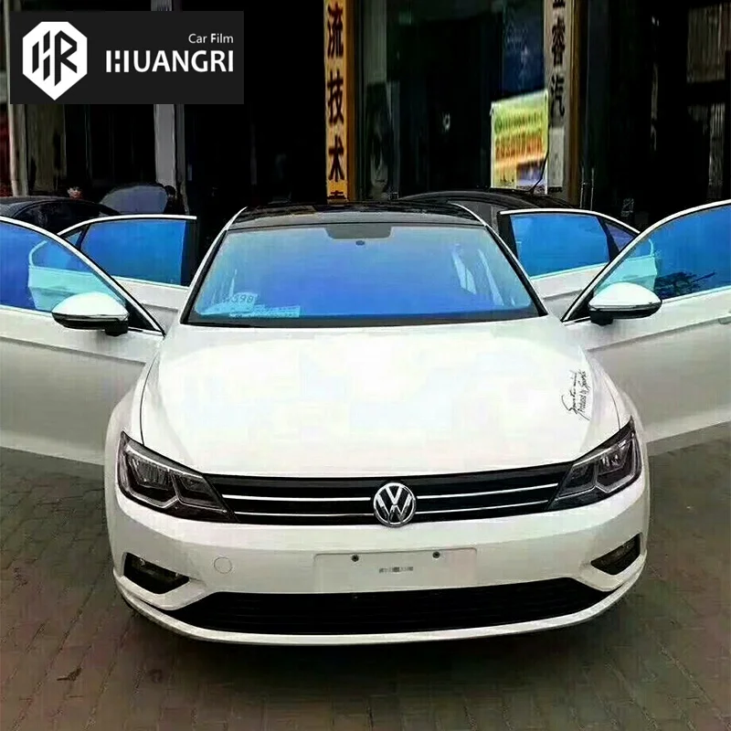 Good price blue purple super cool 80%VLT chameleon tint film for car window  daytime privacy window solar tint