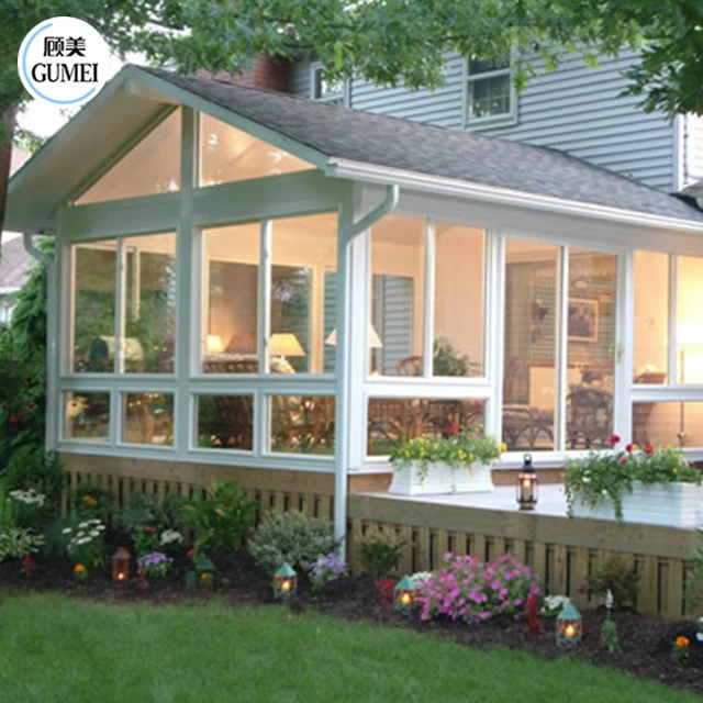 OEM Install Easily Prefabricated Glass Conservatory Sunroom 4 Season