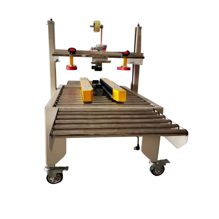 High Efficiency Semi Automatic Carton Sealer Left And Right Drive Belt Semi-Auto Case Sealing Machine Case Sealer
