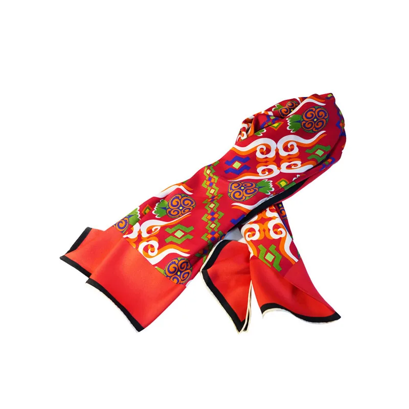 Custom Designer Silk Scarf Luxury Digital Printing 90cm Silk Scarf for Women