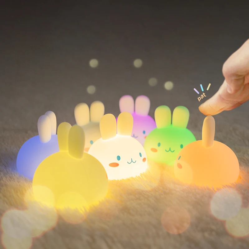 2023 new product light mini table lovely small led silicone lamp silicone night light kids night light
